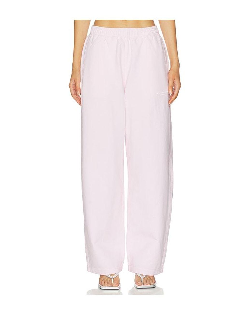 Alexander Wang White Mid-Rise Relaxed Sweatpant With Logo Print