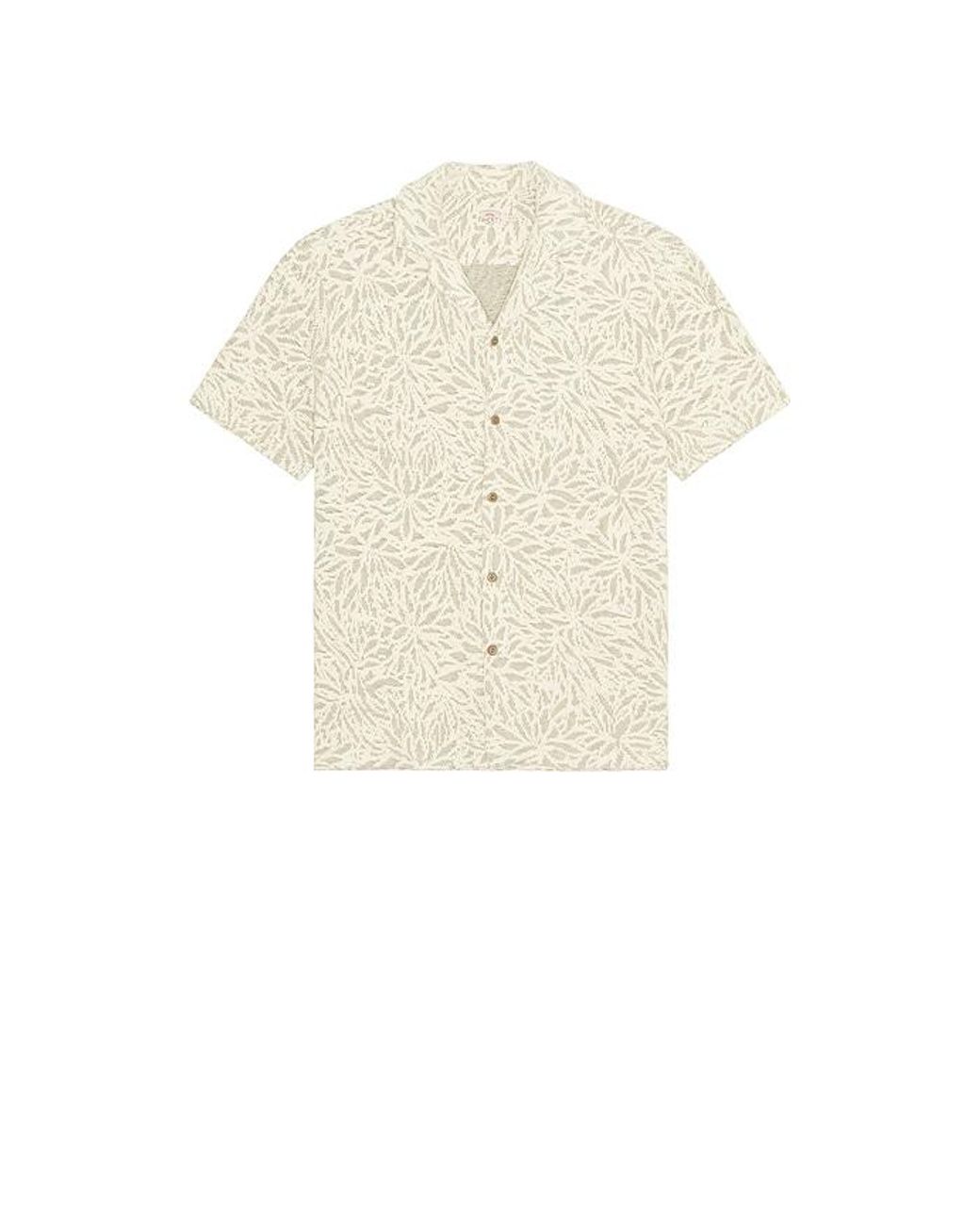 Faherty Brand Natural Short Sleeve Oasis Camp Shirt for men
