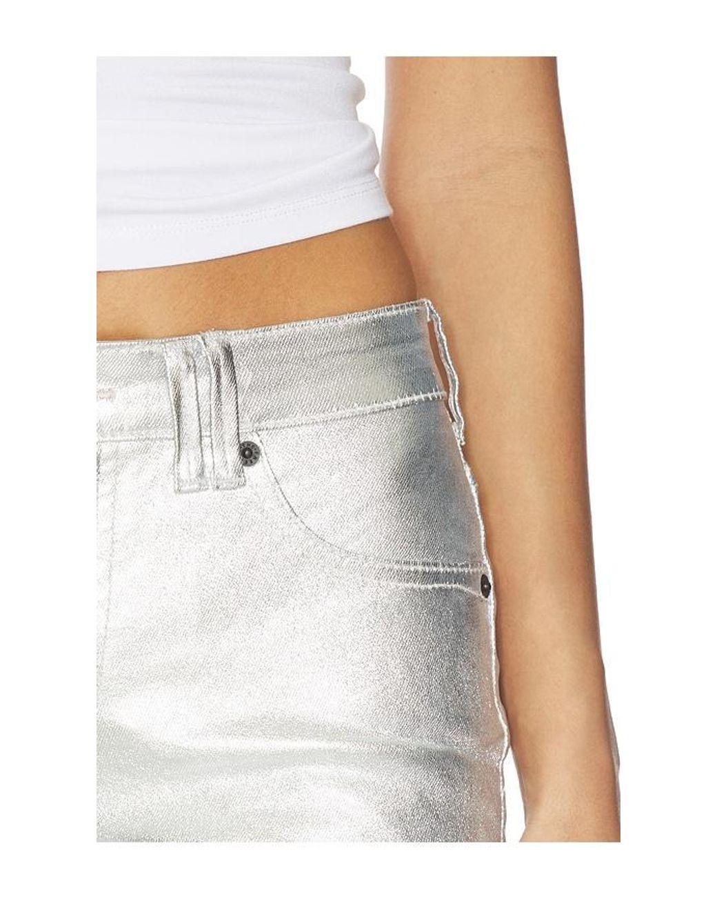 Free People White X We The Free Oracle Metallic Pant