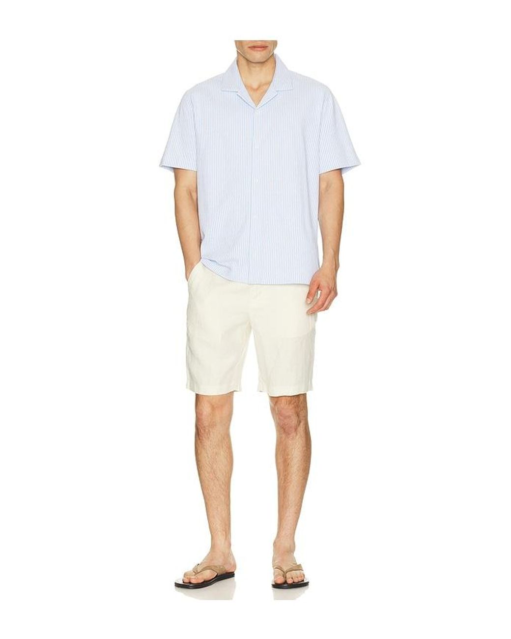 Vince White Patch Pocket Drawstring Short for men