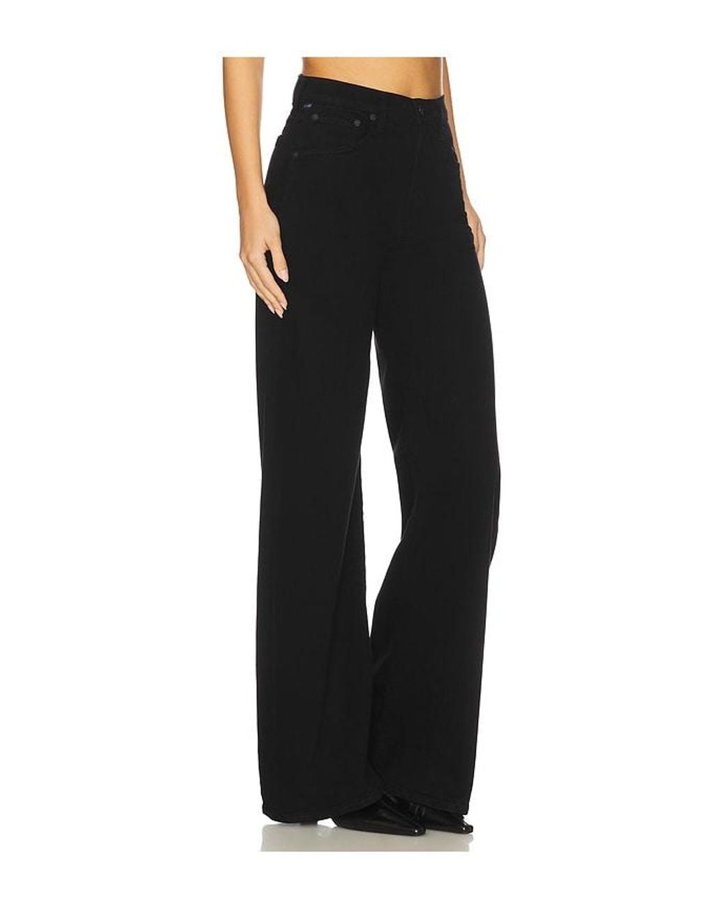 Citizens of Humanity Black Lyra Wide Leg Jeans
