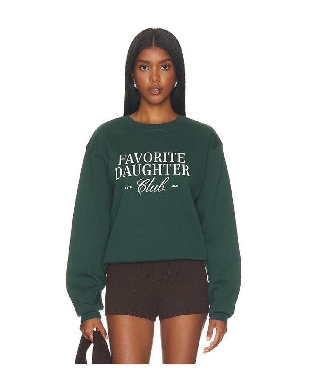 FAVORITE DAUGHTER Green The Club Sweatshirt