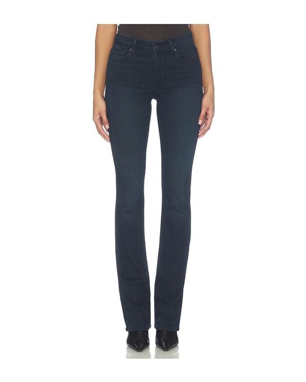 PAIGE Blue High Rise Manhattan Bootcut Jeans