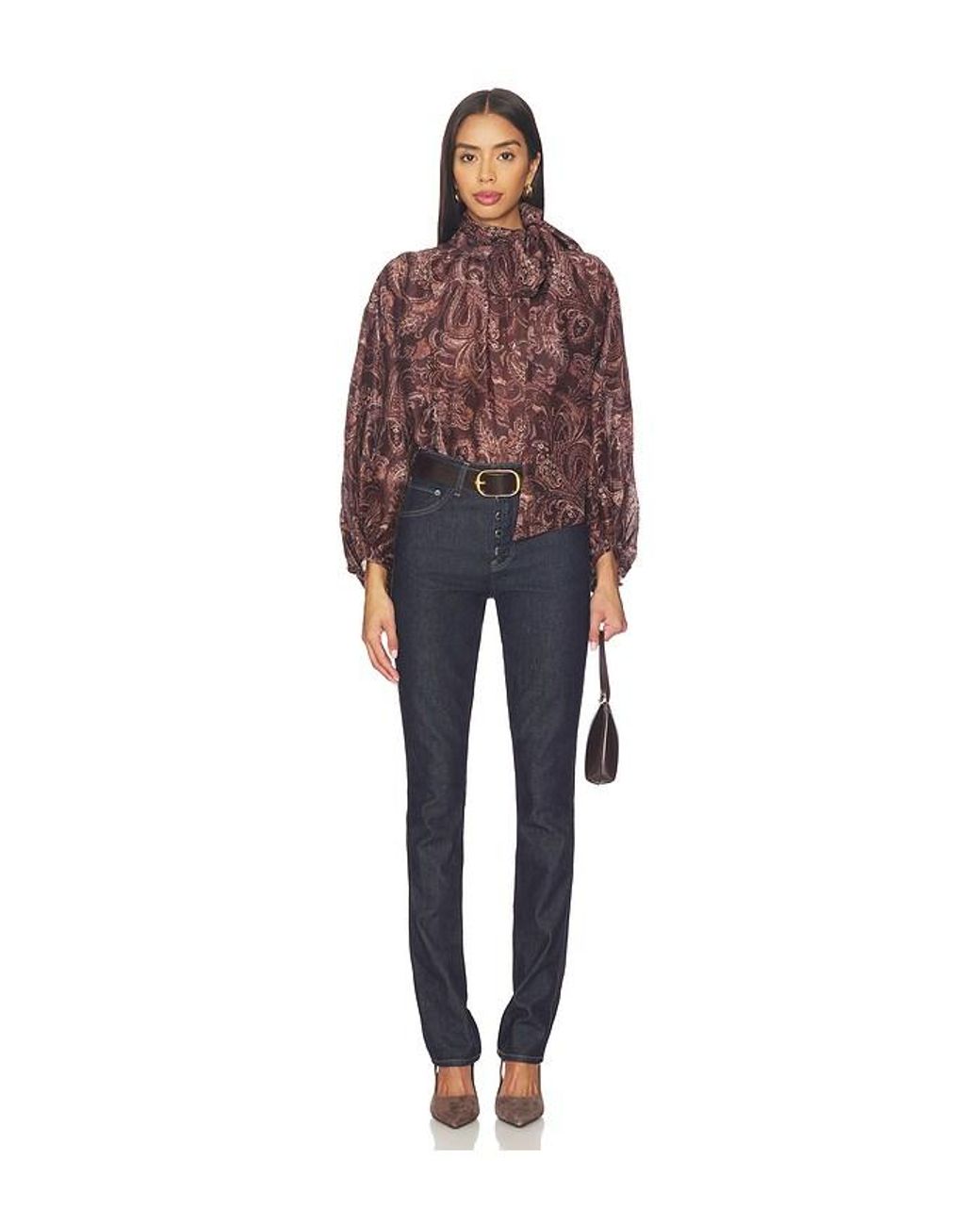 L'Agence Red Rhett Oversized Blouse