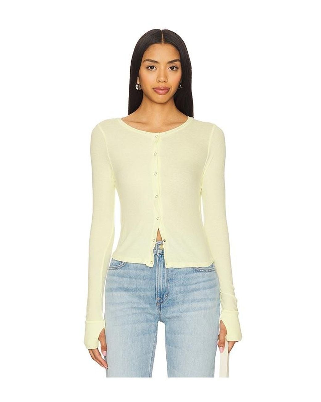 Michael Lauren Blue Vesca Snap Front Tee
