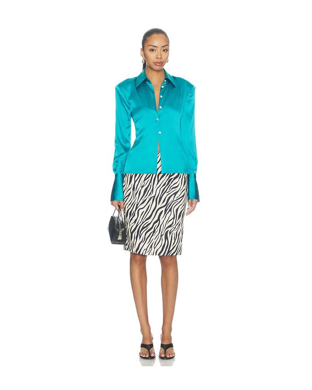 superdown Black Sofia Pencil Midi Skirt