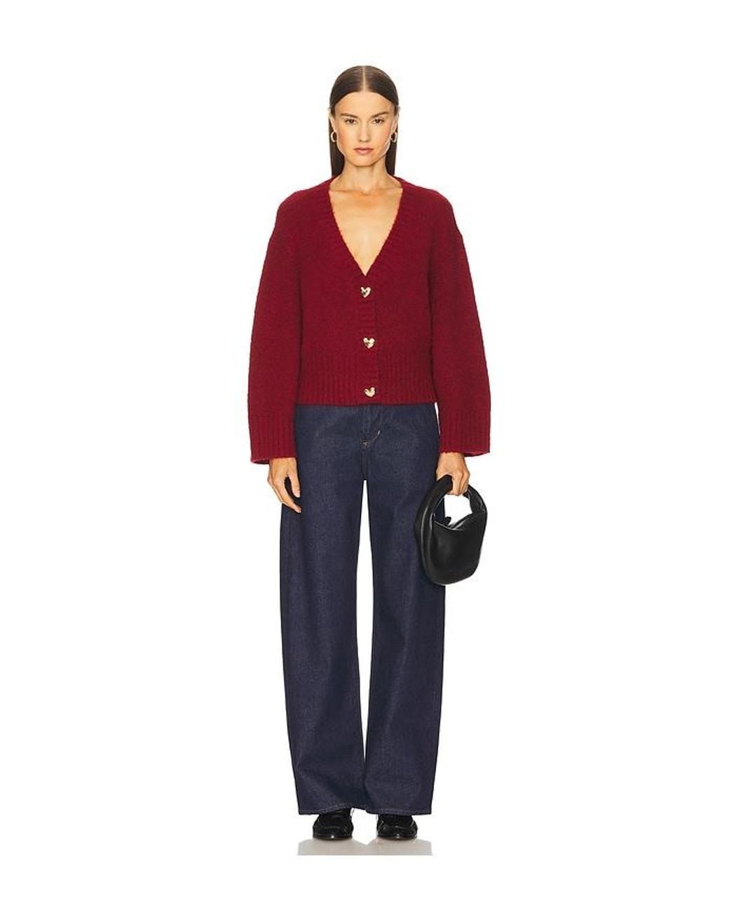 Blank NYC Red Cropped Cardigan