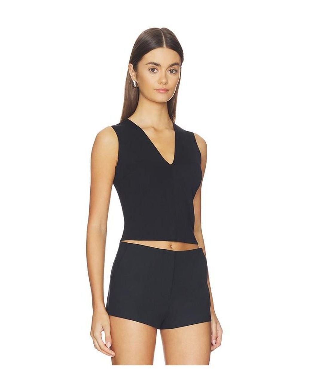 Commando Blue Neoprene Ceo V-Neck Shell Top