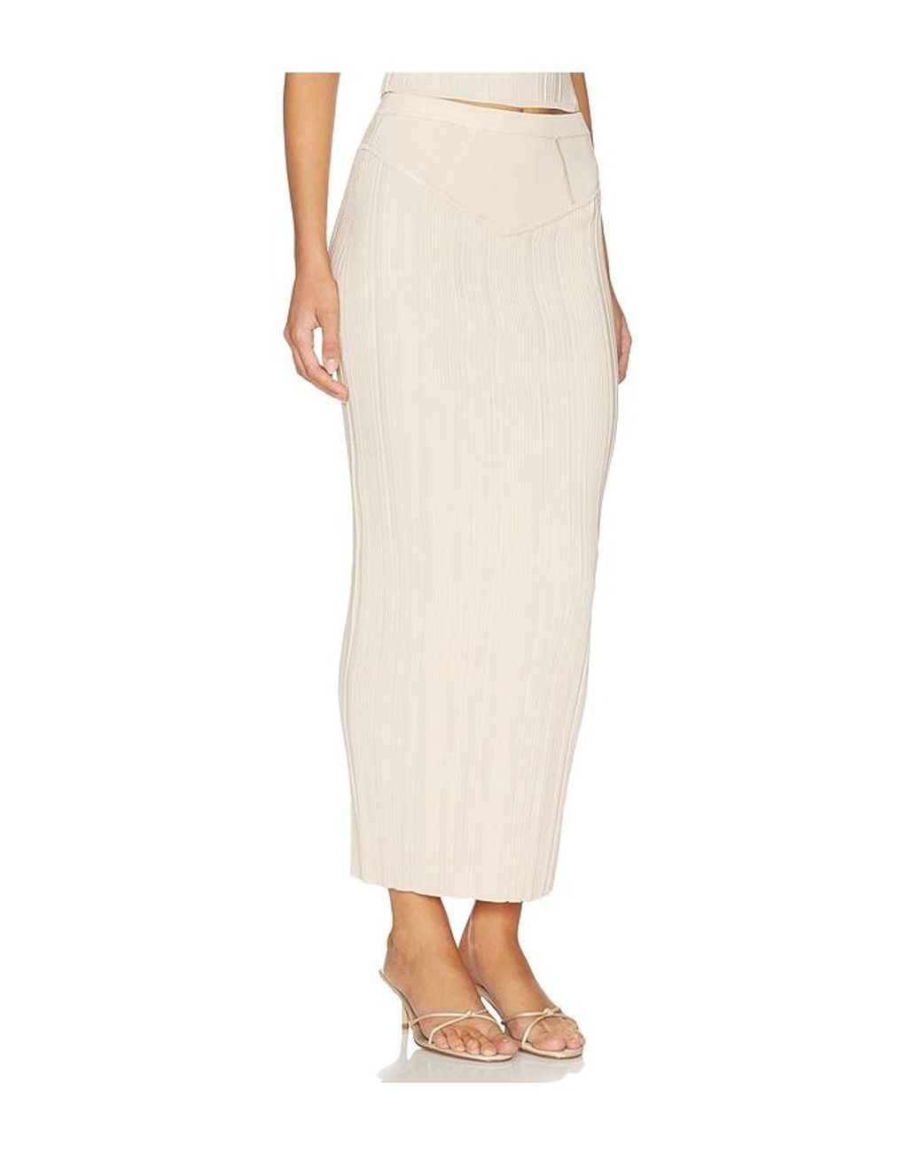 Fleur du Mal White Three Way Rib Skirt