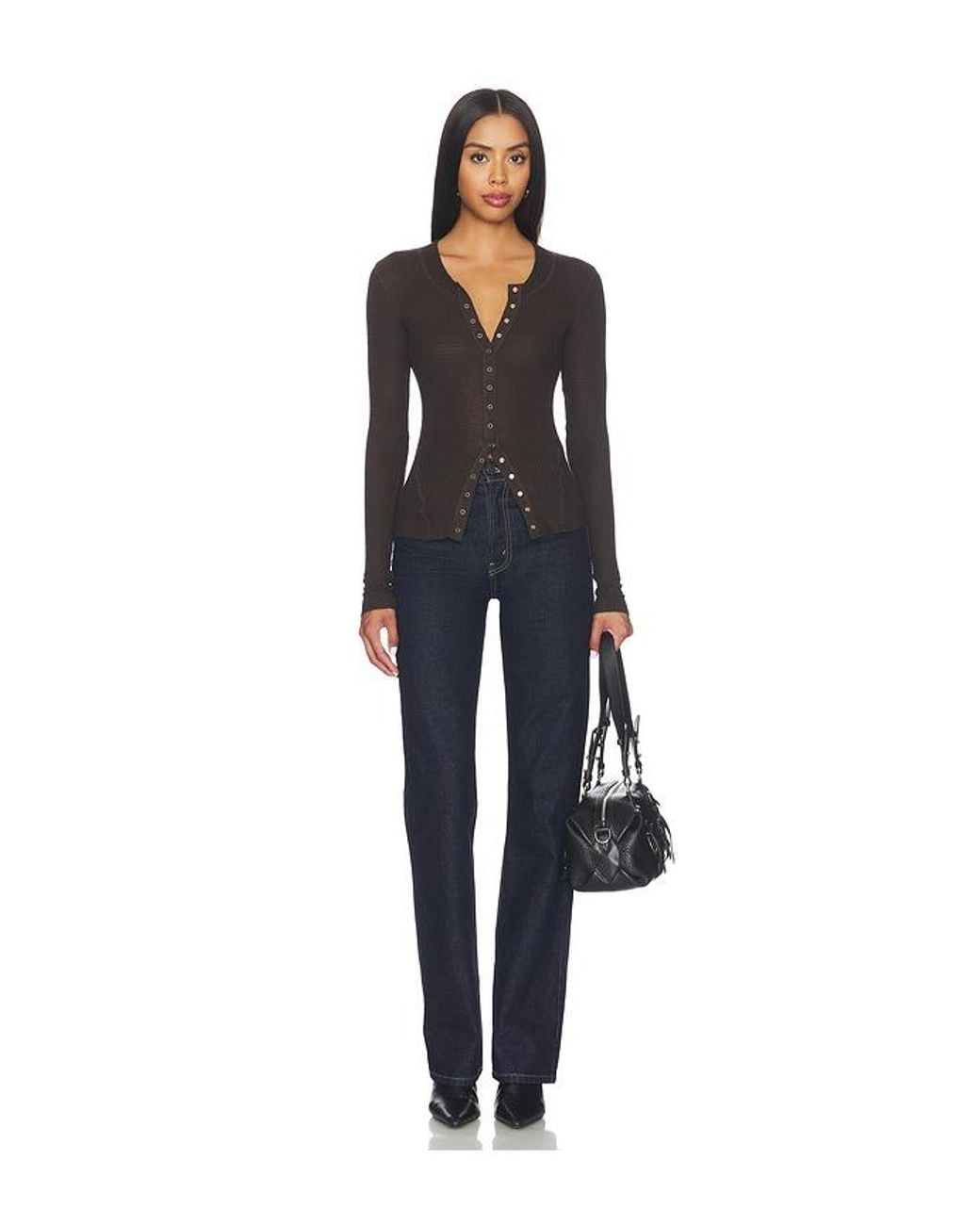 Free People Black Going Places Cardigan