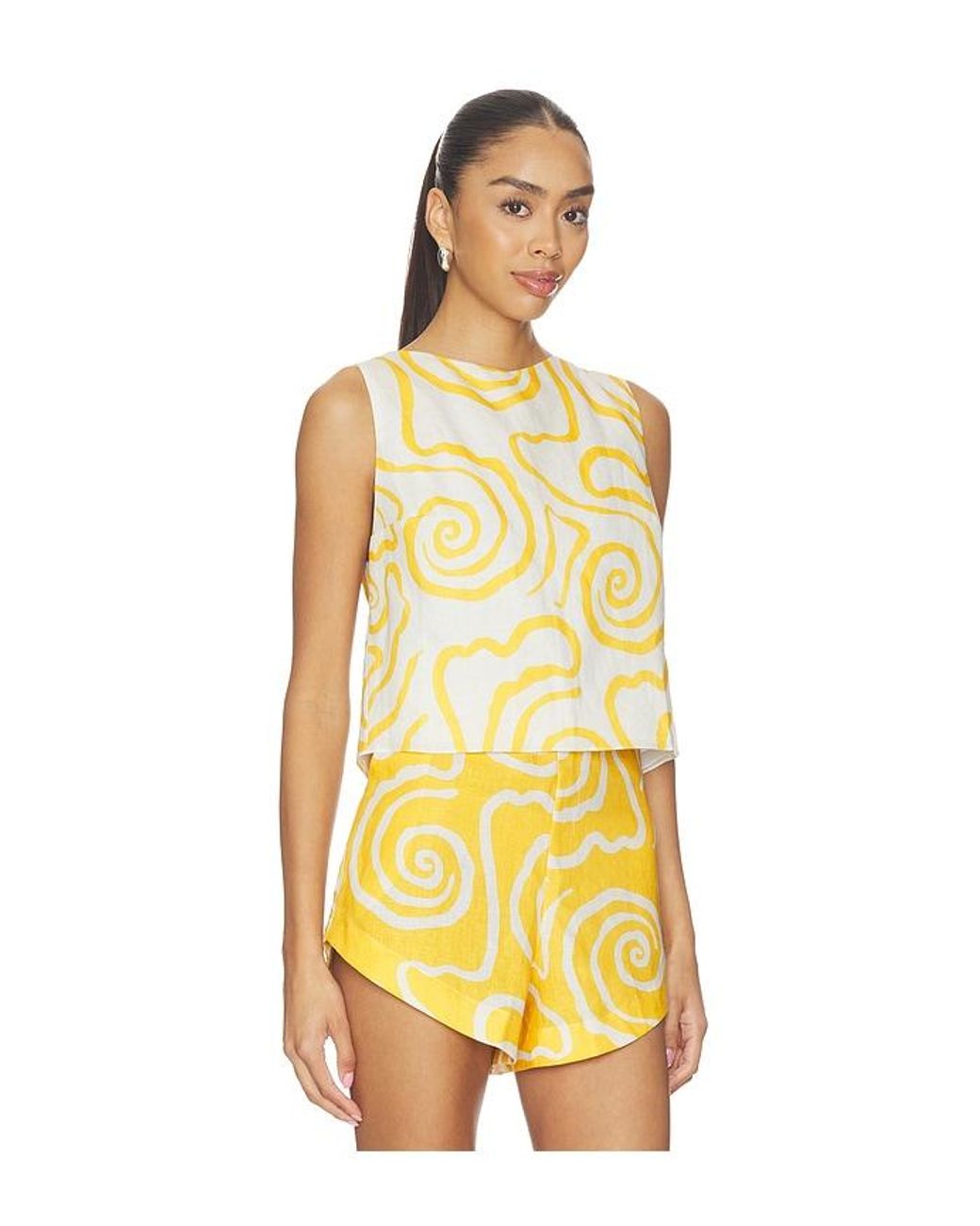Cala De La Cruz Yellow Avelino Top