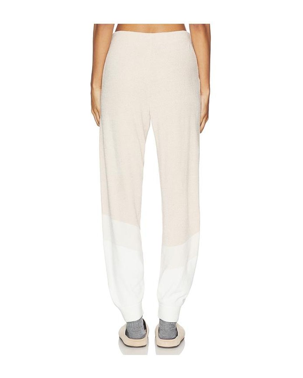 Barefoot Dreams White Cozychic Ultra Lite Wavy Jogger