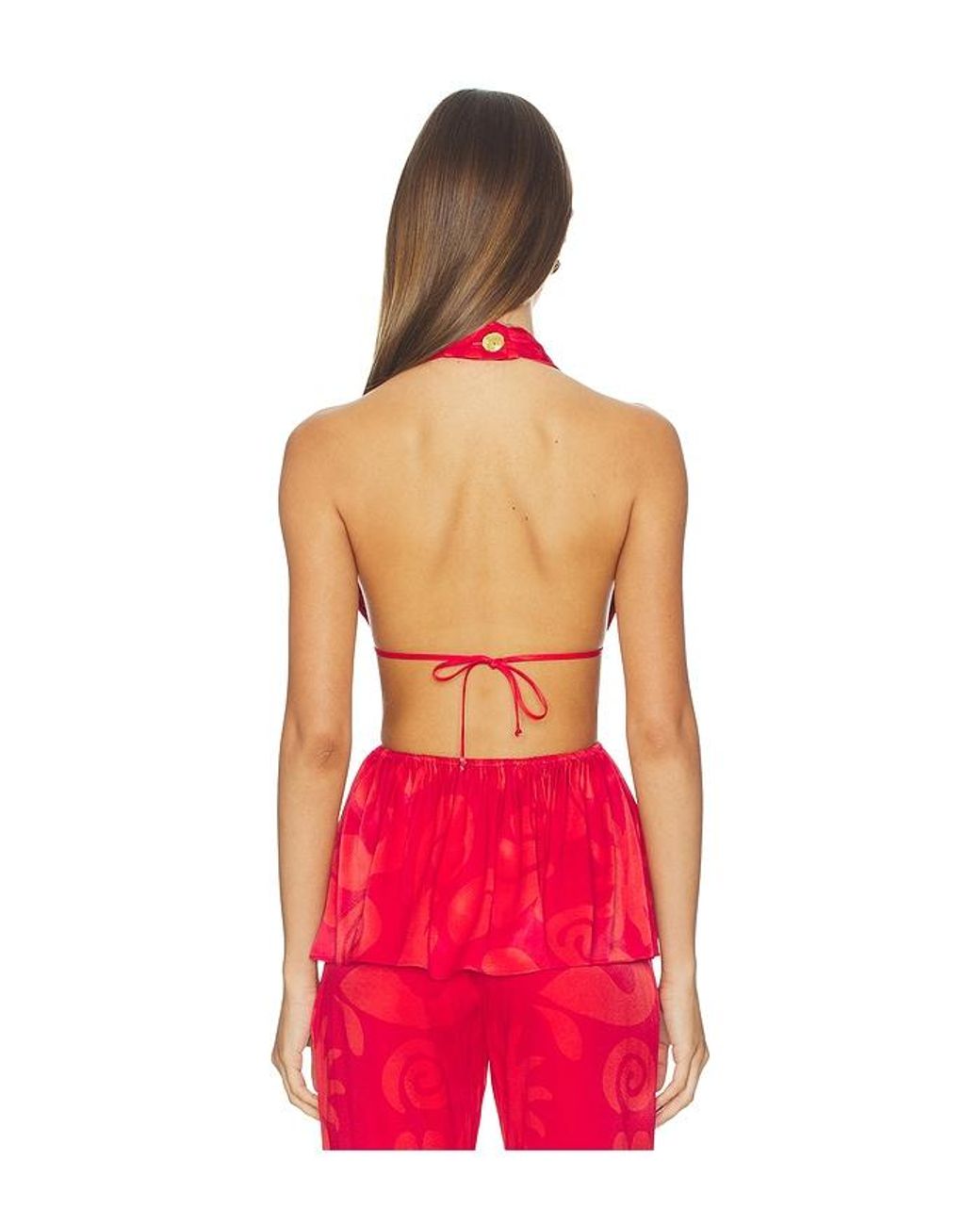 Cala De La Cruz Red Rosie Top
