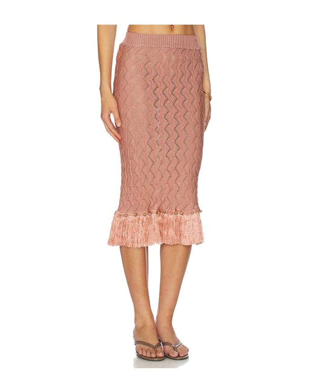 AZULU White Lorenzo Midi Skirt