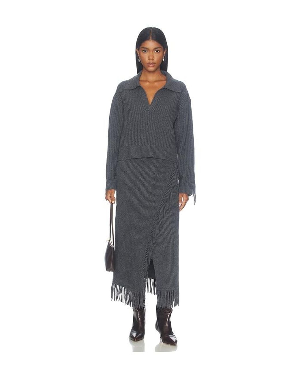 Jonathan Simkhai Blue Natalia Collared Sweater