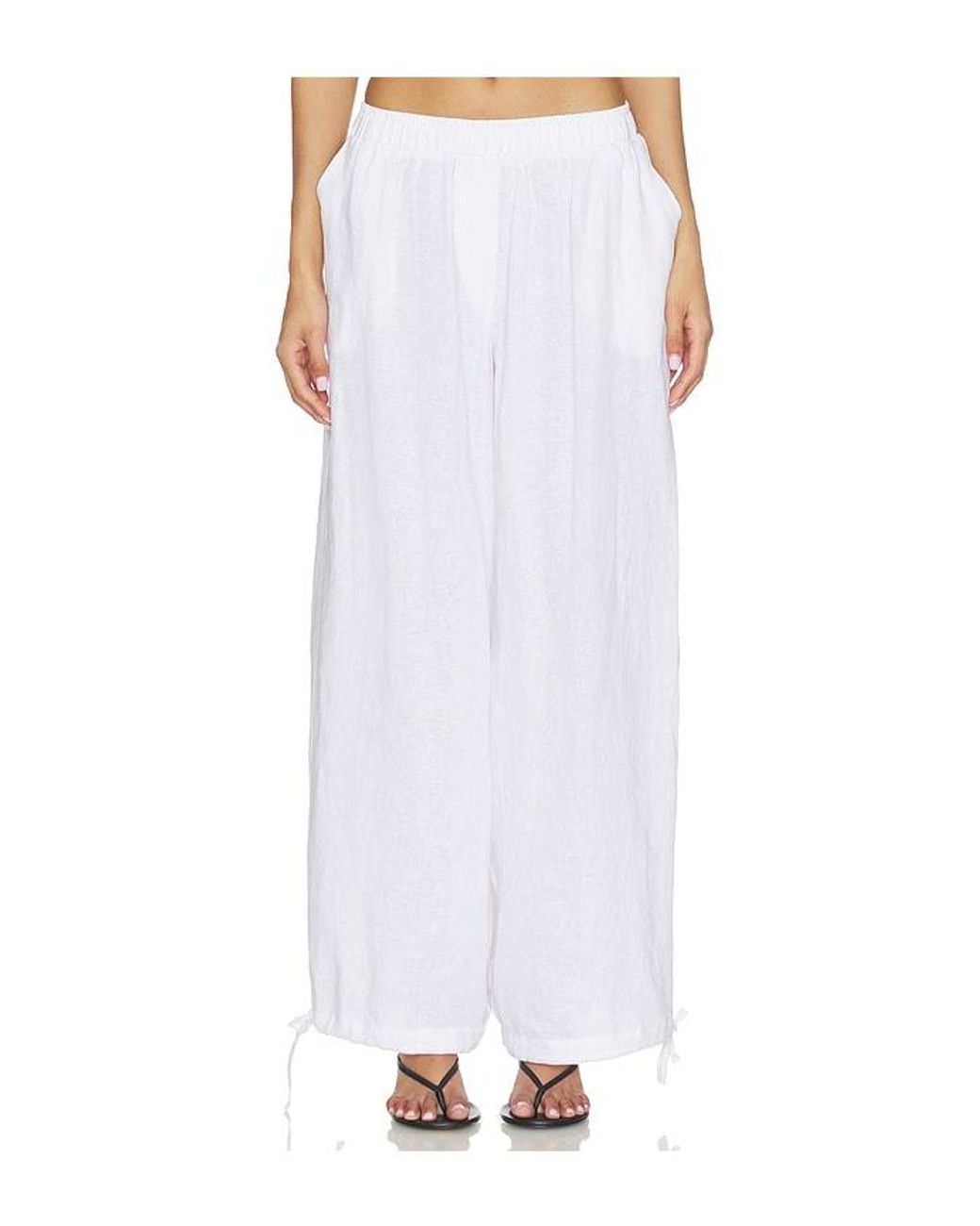 AEXAE White Linen Balloon Pant