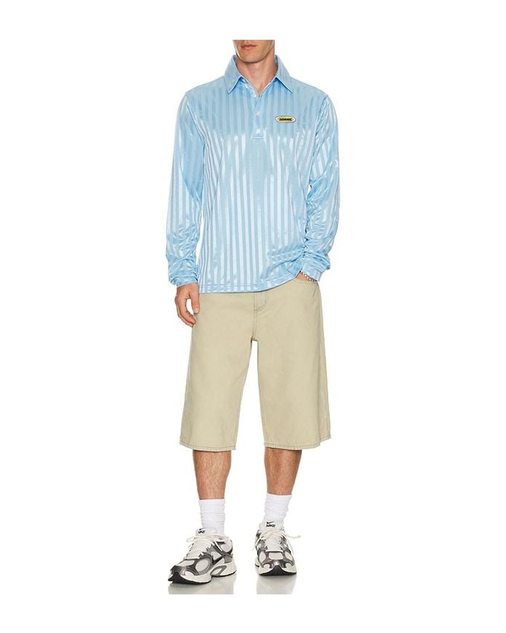METALWOOD STUDIO Blue Longsleeve Player Polo for men