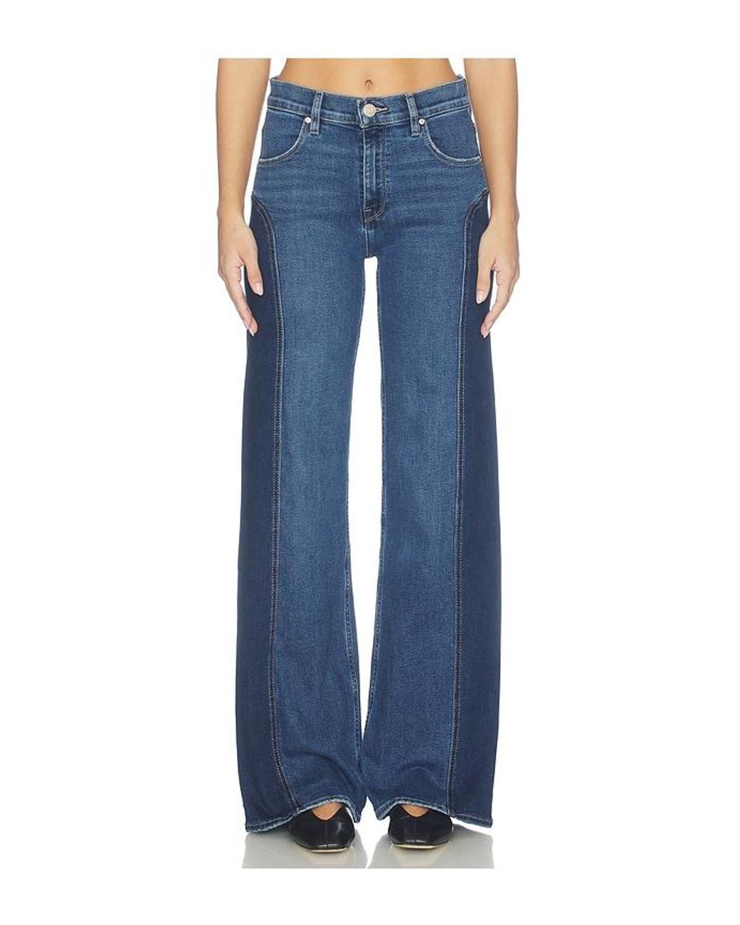Hudson Blue Lexi Seamed Wide Leg Jeans