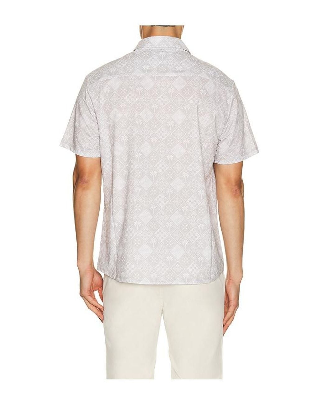 Vintage Summer Button-Down-Bluse Performance in White für Herren