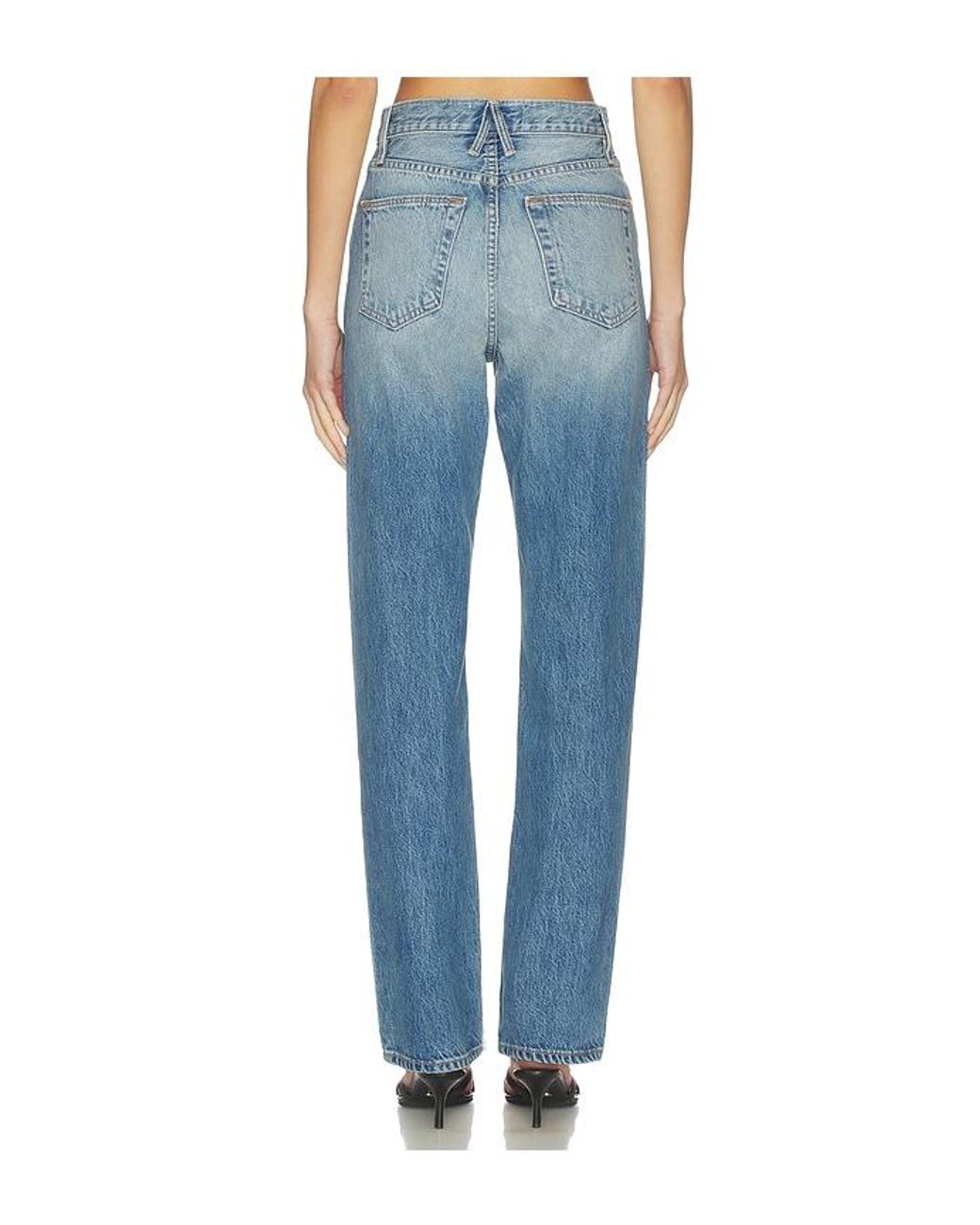 SLVRLAKE Denim Blue London High Rise Straight Leg Jeans