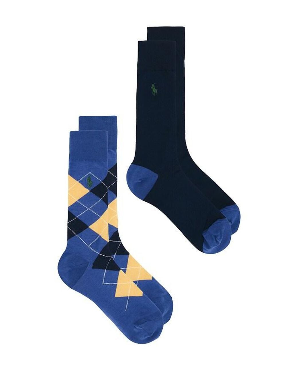 Polo Ralph Lauren Blue Argyle Slack Socks 2-Pack for men