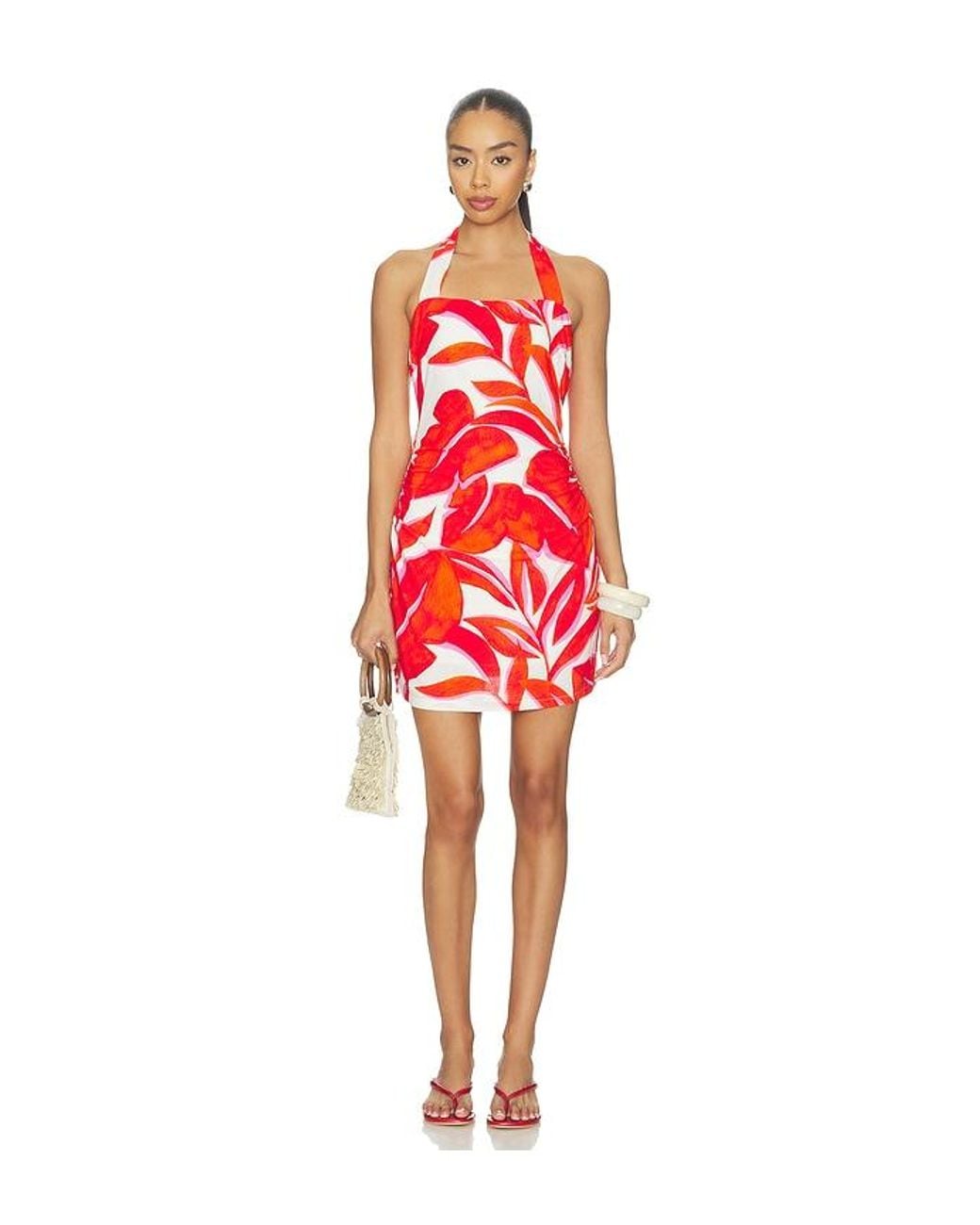 MINKPINK Red Ravelo Halter Mini Dress