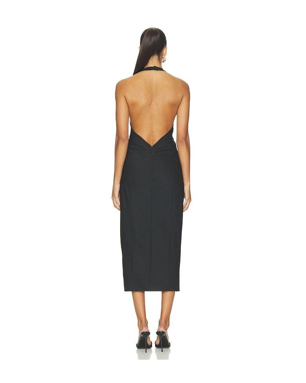 Lovers + Friends Black Reneta Midi Dress