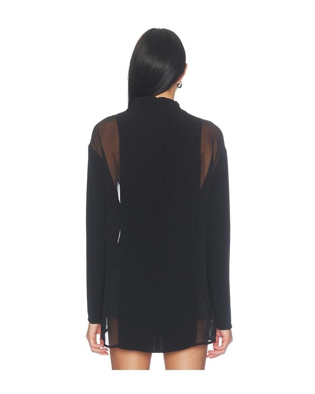 Sans Faff Black Mockneck Silkshirt