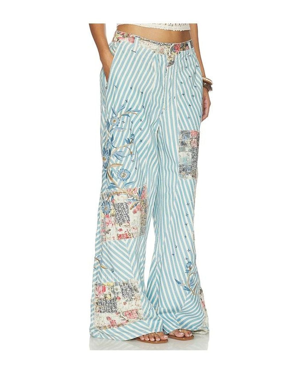 Free People Blue X We The Free Runyon Patched Pant