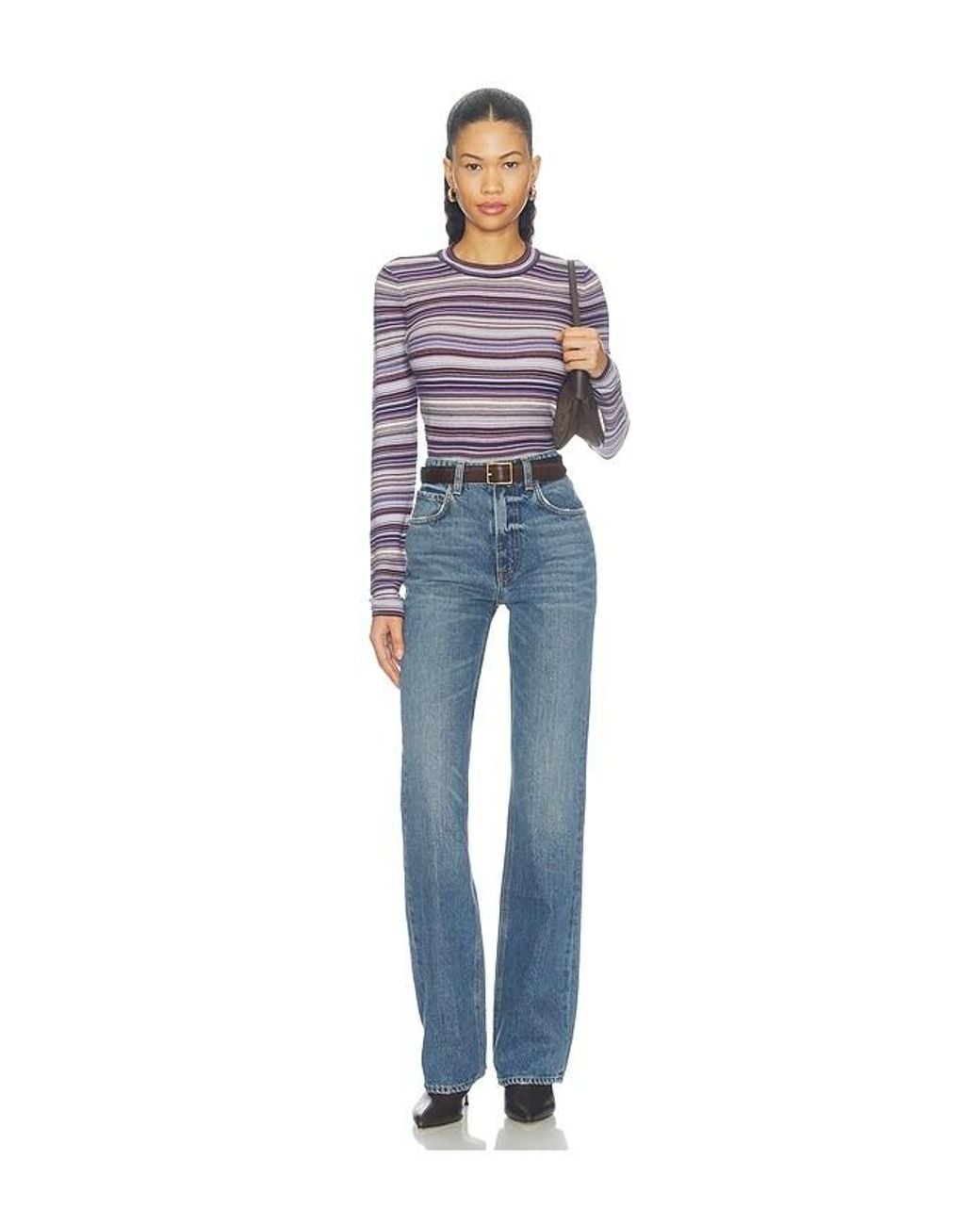 Pistola Blue Madison Long Sleeve Crew Neck Sweater Tee