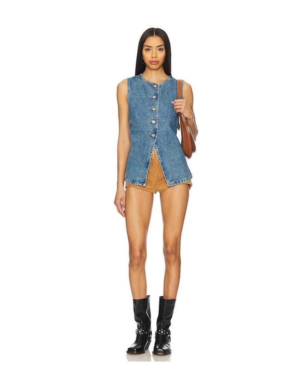 Free People Blue X We The Free Aimee Vest