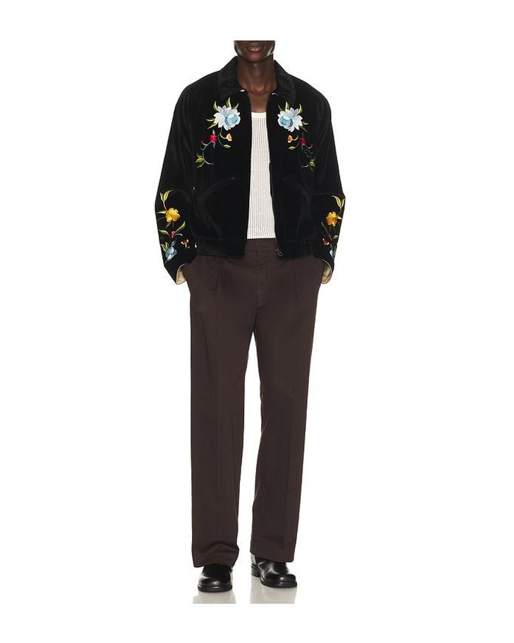 KENZO Black Wildflower Souvenir Jacket for men