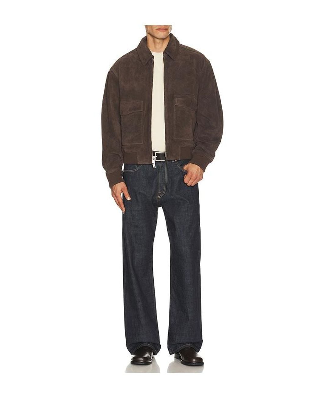 Agolde Brown Emil Bomber Jacket for men