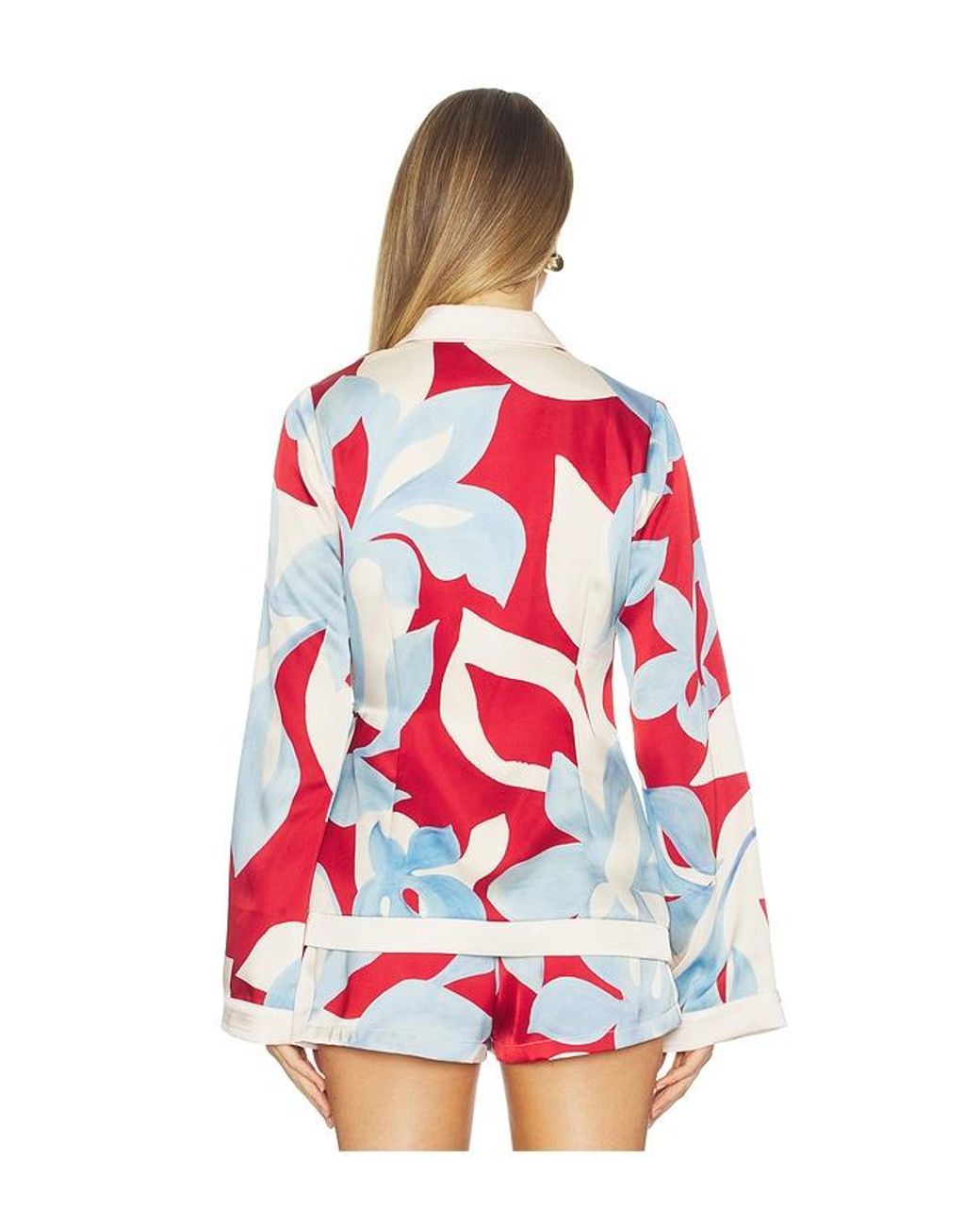 Seven Wonders Red Amoree Long Sleeve Wrap Shirt