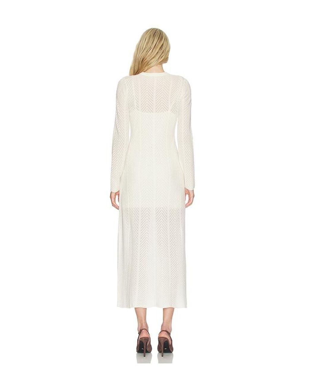 NAADAM White Cashmino Lace Pointelle Dress