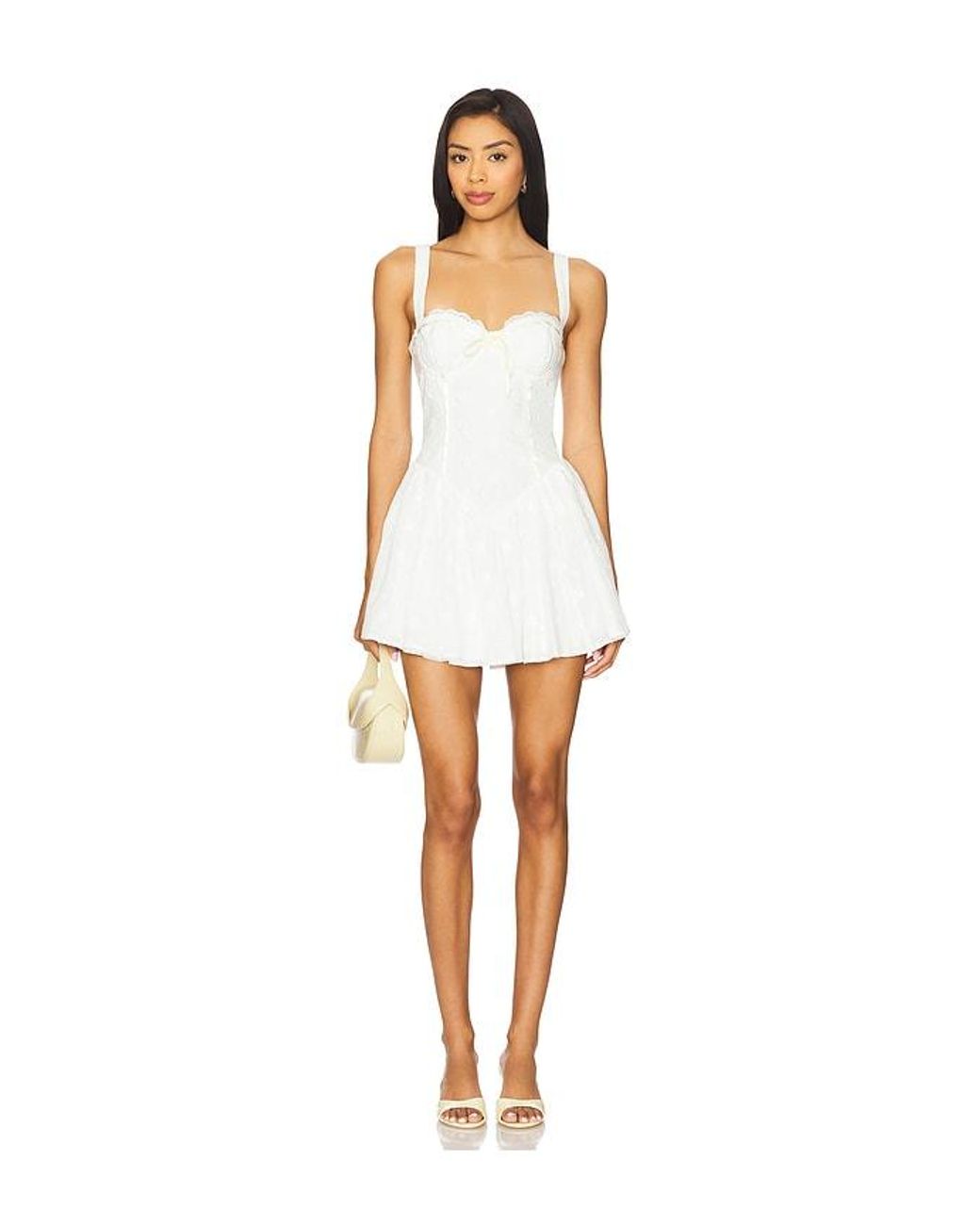 MAJORELLE Maura Mini Dress in White | Lyst
