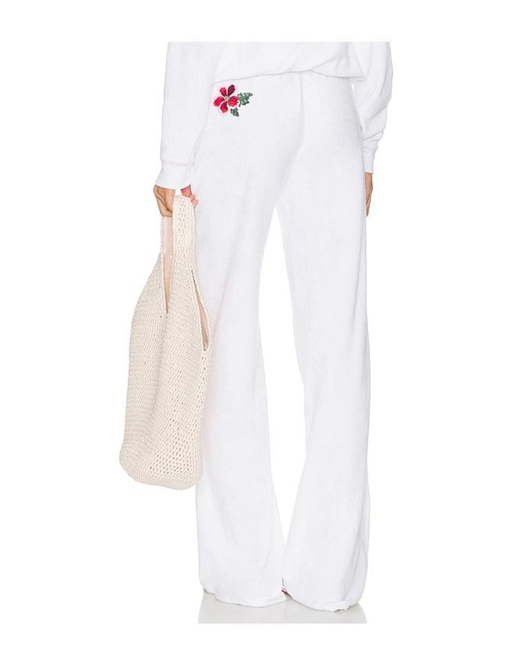 Frankie's Bikinis White X Devon Lee Carlson Robertson Terry Pant