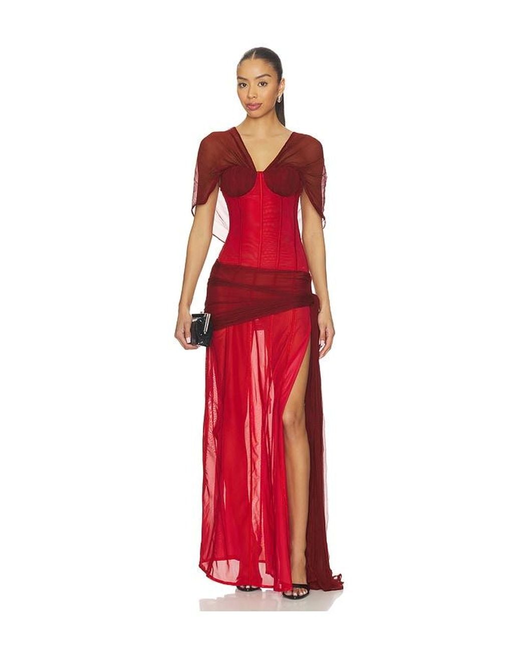 AMOR MIA Red Nemesis Maxi Dress