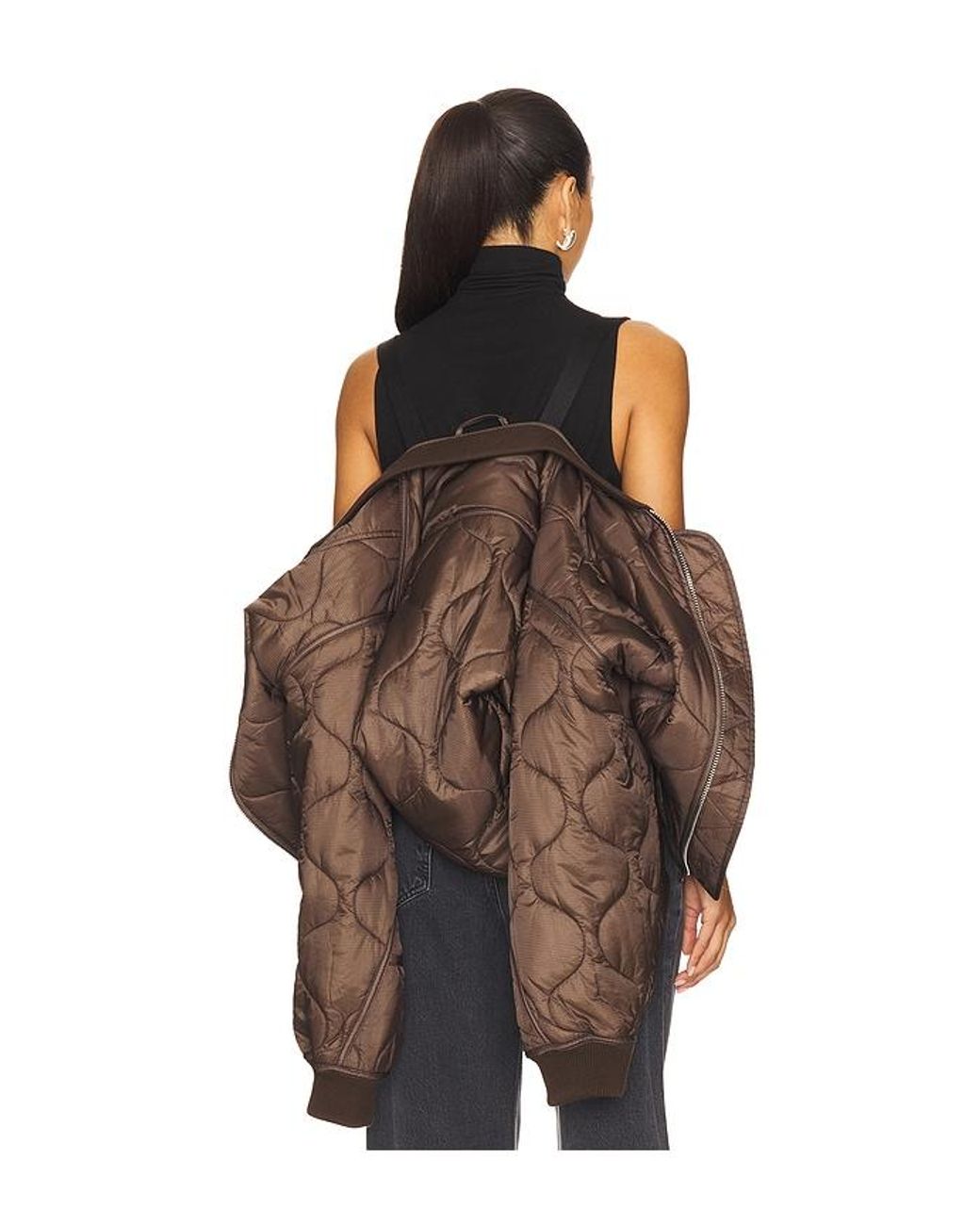 Agolde Brown Isla Quilted Jacket