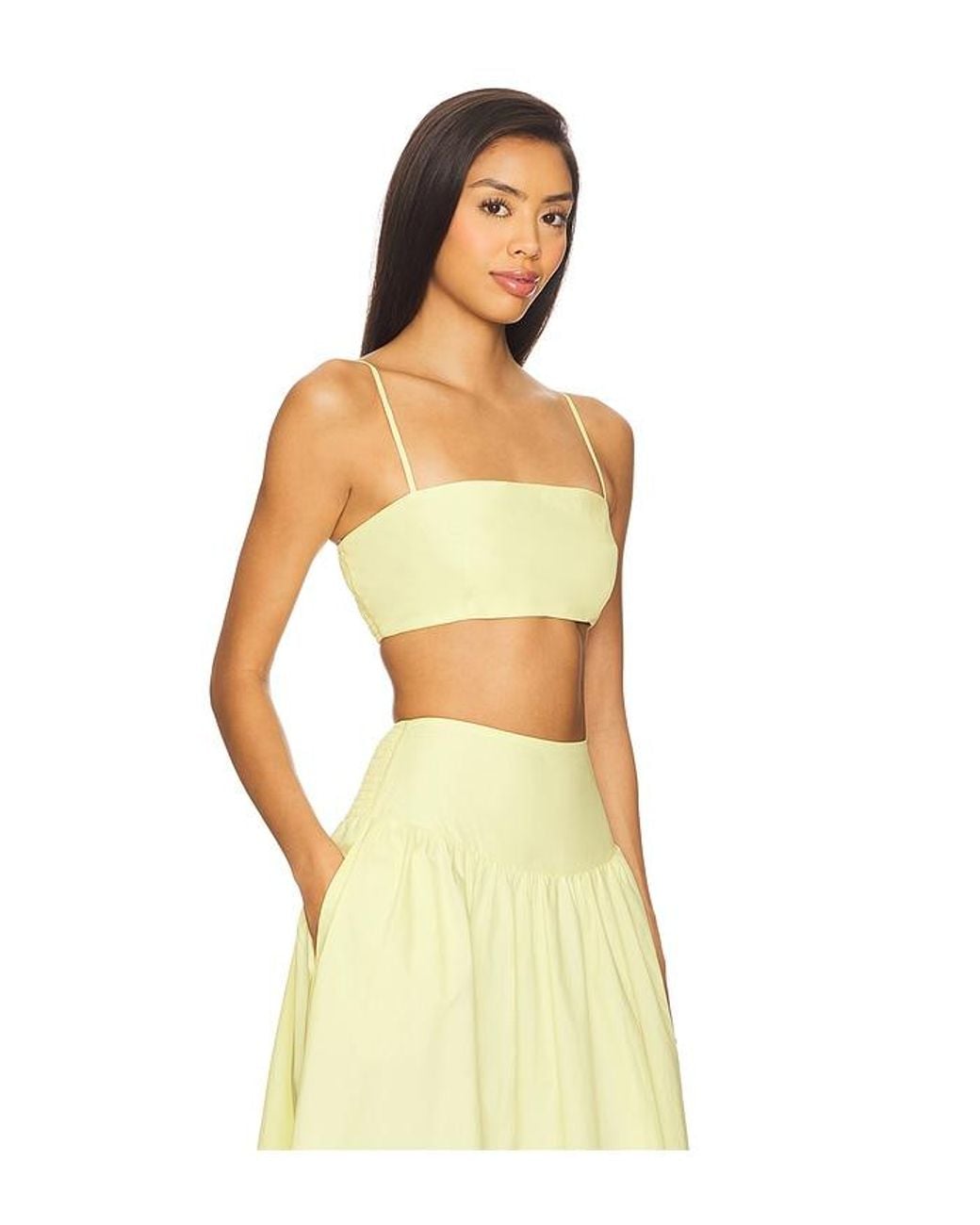 Susana Monaco Yellow Crop String Top