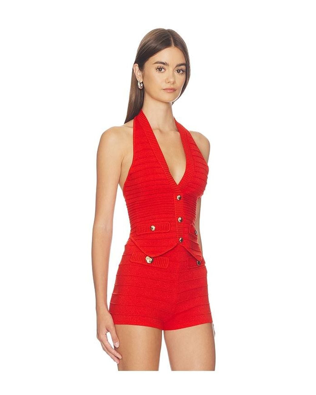 retroféte Red Tinsley Knit Vest