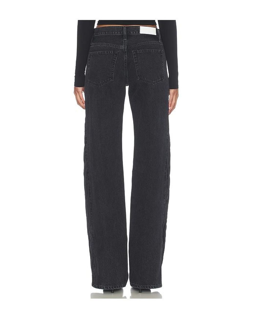 Re/done Blue Laurel Zebra Barrel Jeans