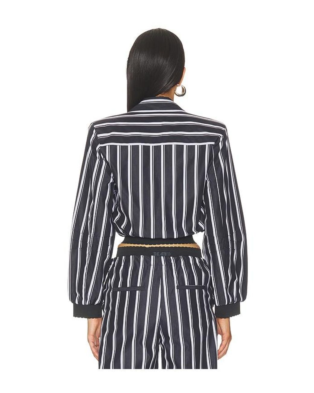 The Attico Blue Striped Poplin Shirt