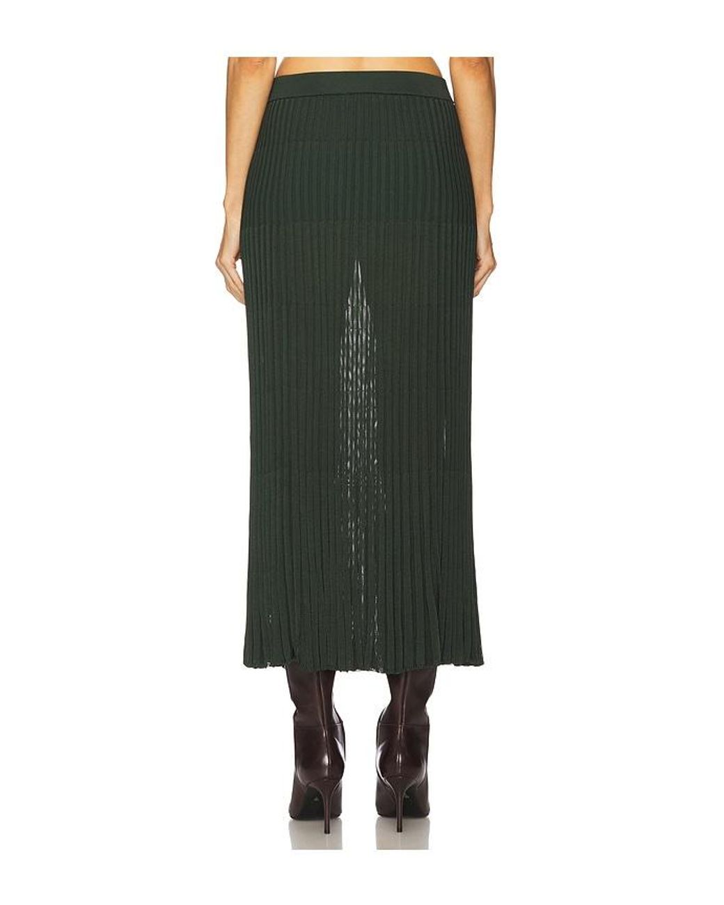 Zimmermann Green Pleated Midi Skirt