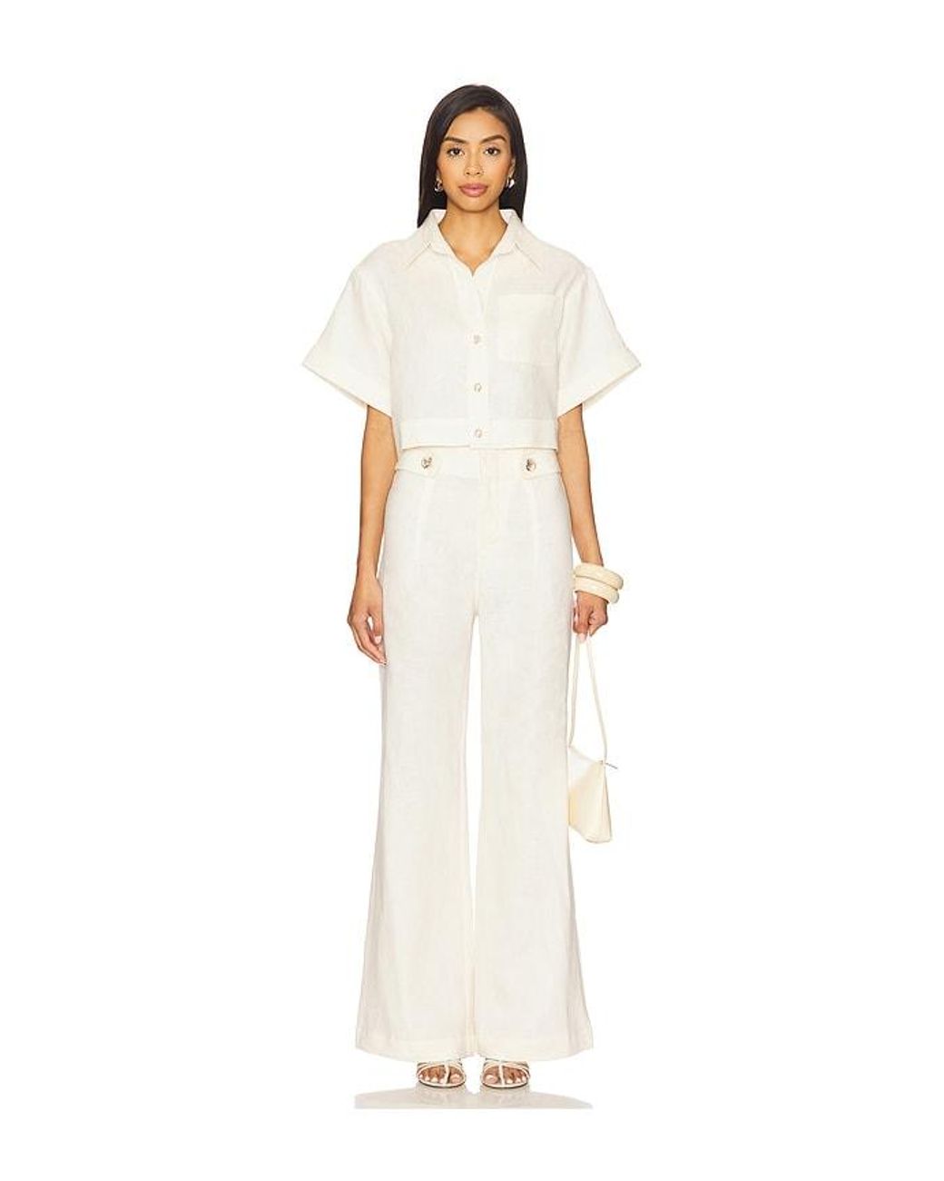 Hevron White Carlin Pant
