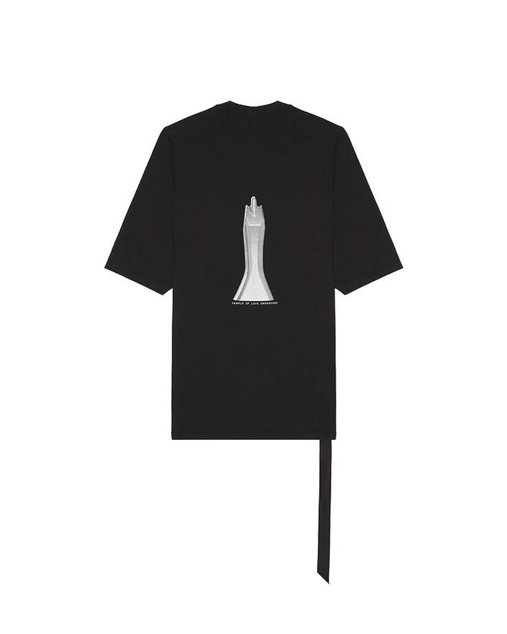 Rick Owens Black Sister Graphic Jumbo Short Sleeve T for men