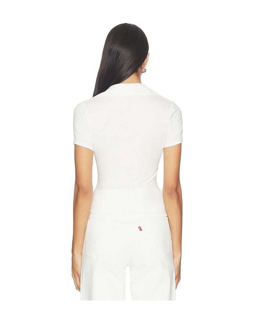 ALL THE WAYS White Terri Polo Top