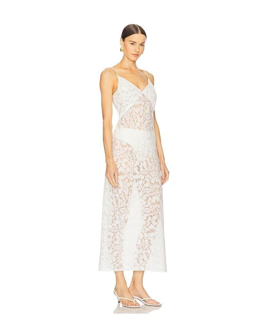 Onia White Burnout Slip Dress