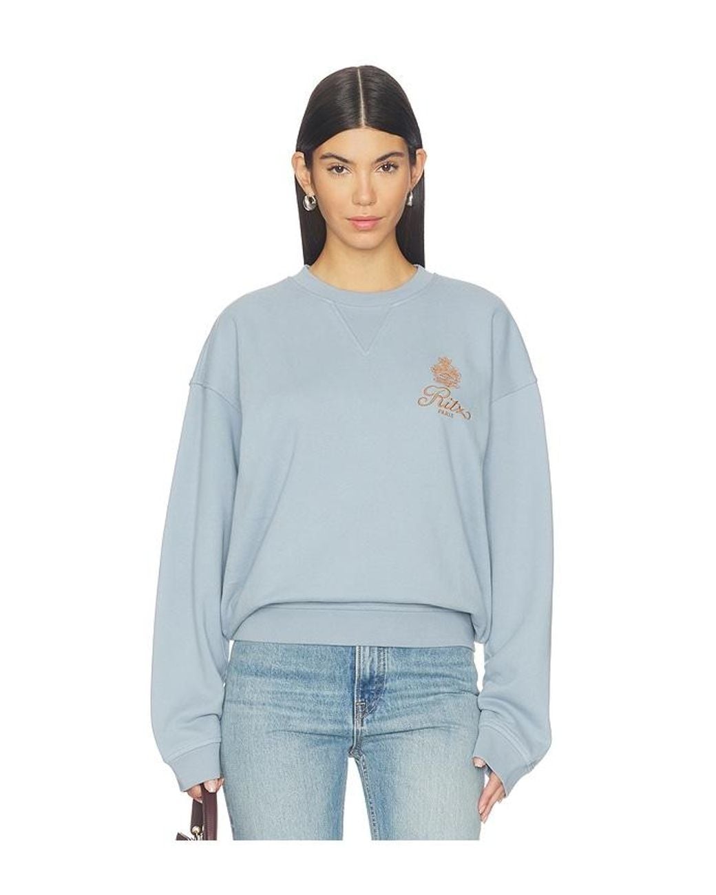 FRAME Blue The Ritz Unisex Sweatshirt