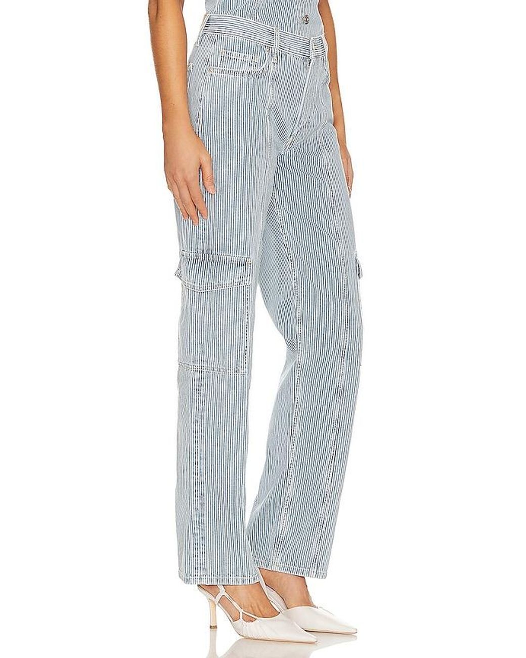 ENA PELLY Blue Diana Denim Utility Jeans